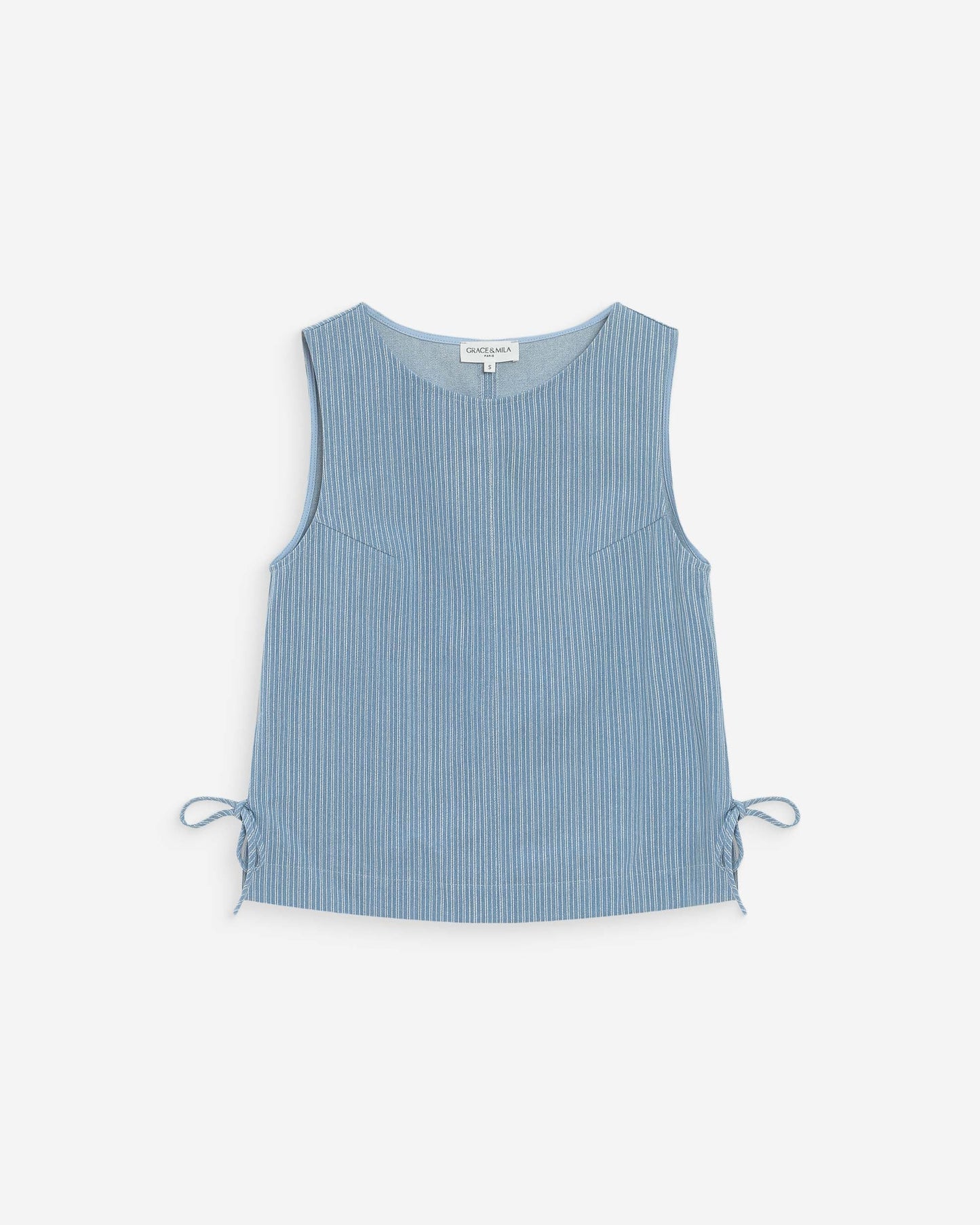 Vendome Sleeveless Denim Top