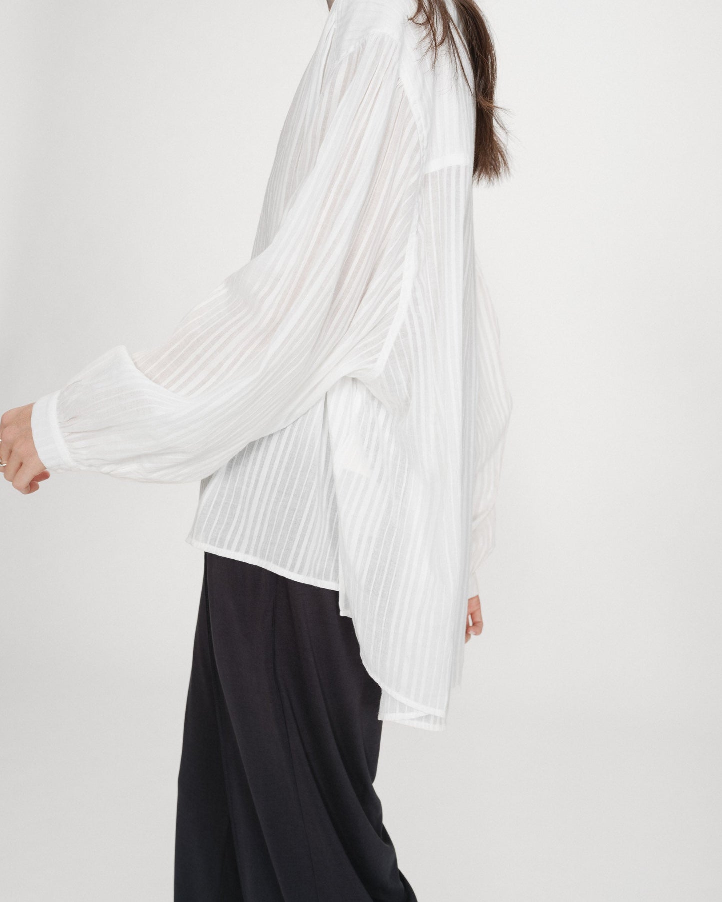 Vibes Oversized Striped Blouse
