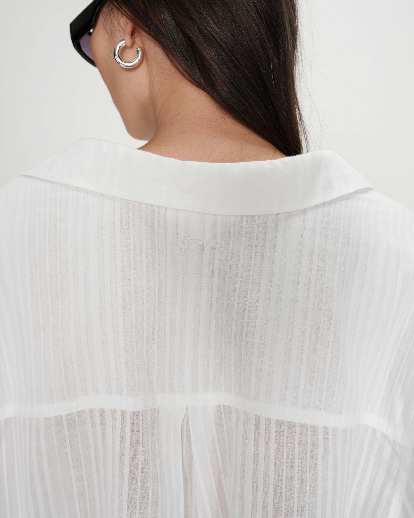 Vibes Oversized Striped Blouse