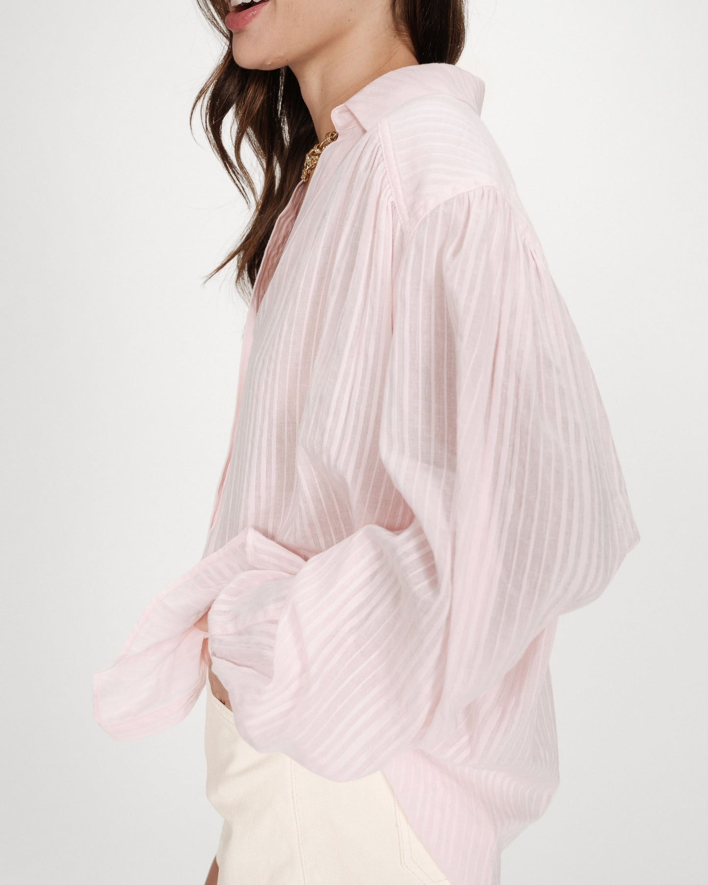Vibes Oversized Striped Blouse