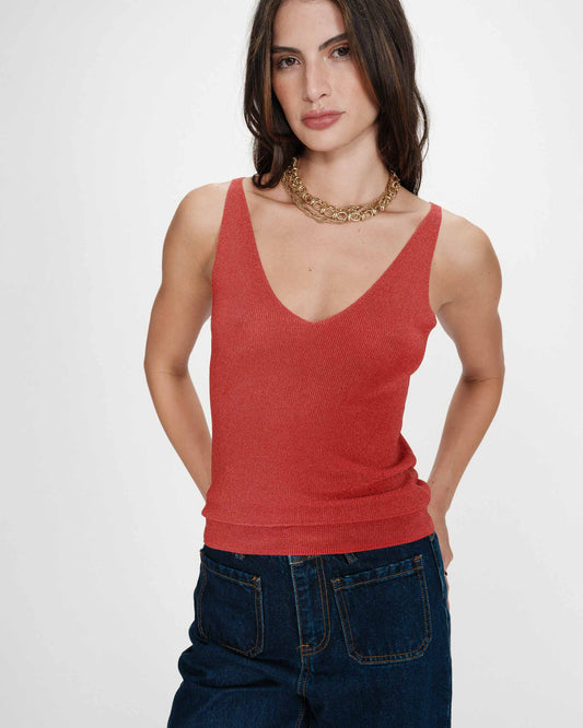 Paillette Sleeveless Top