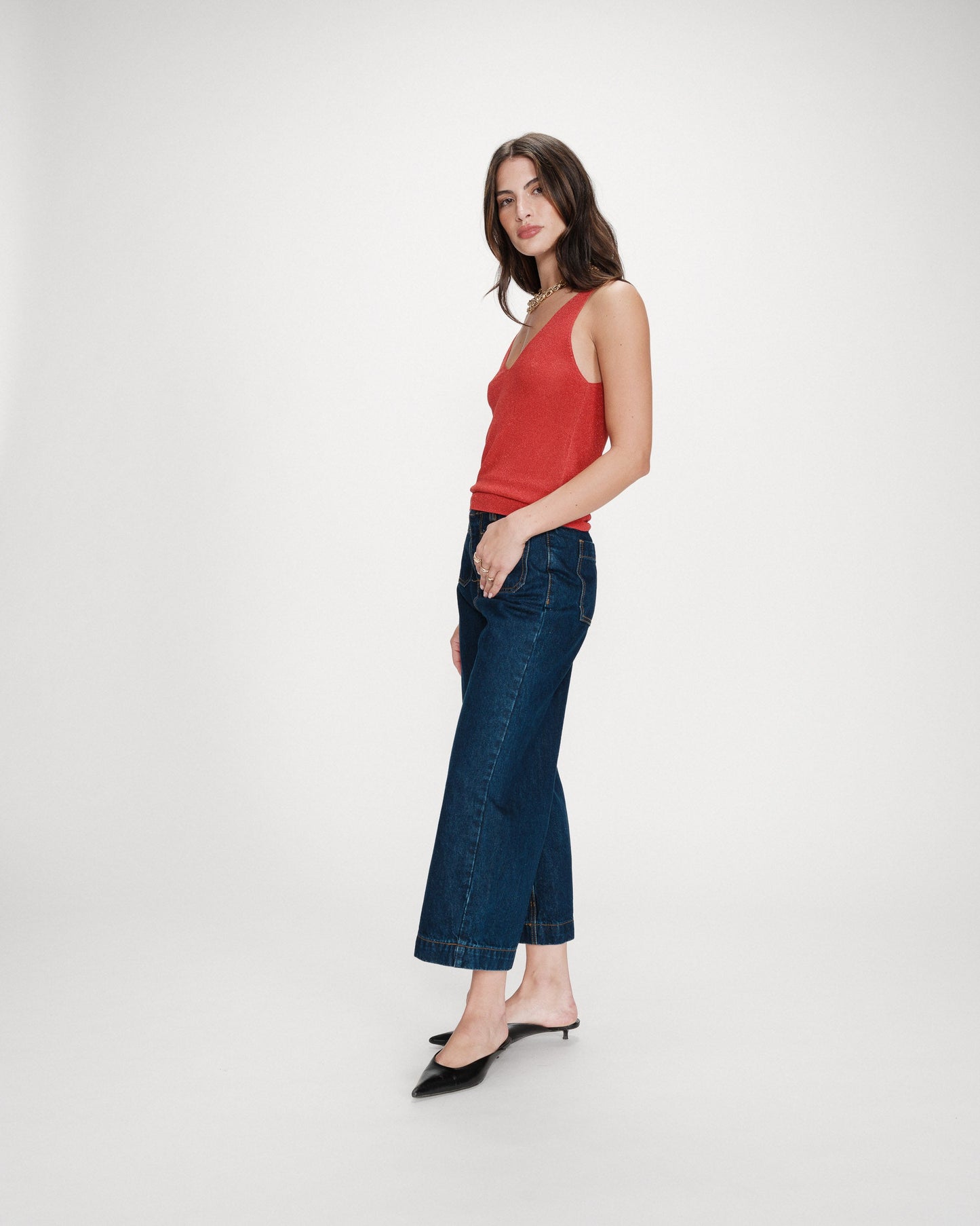 Paillette Sleeveless Top