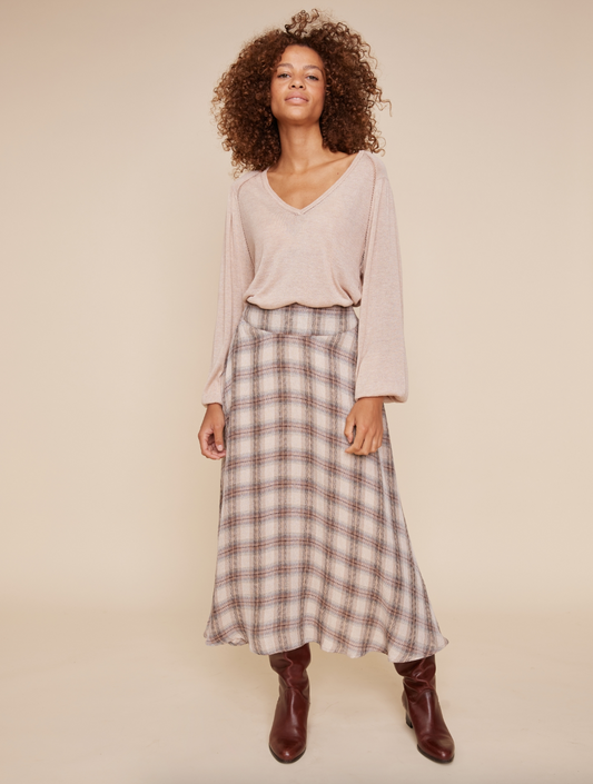 Joussan Plaid Maxi Skirt