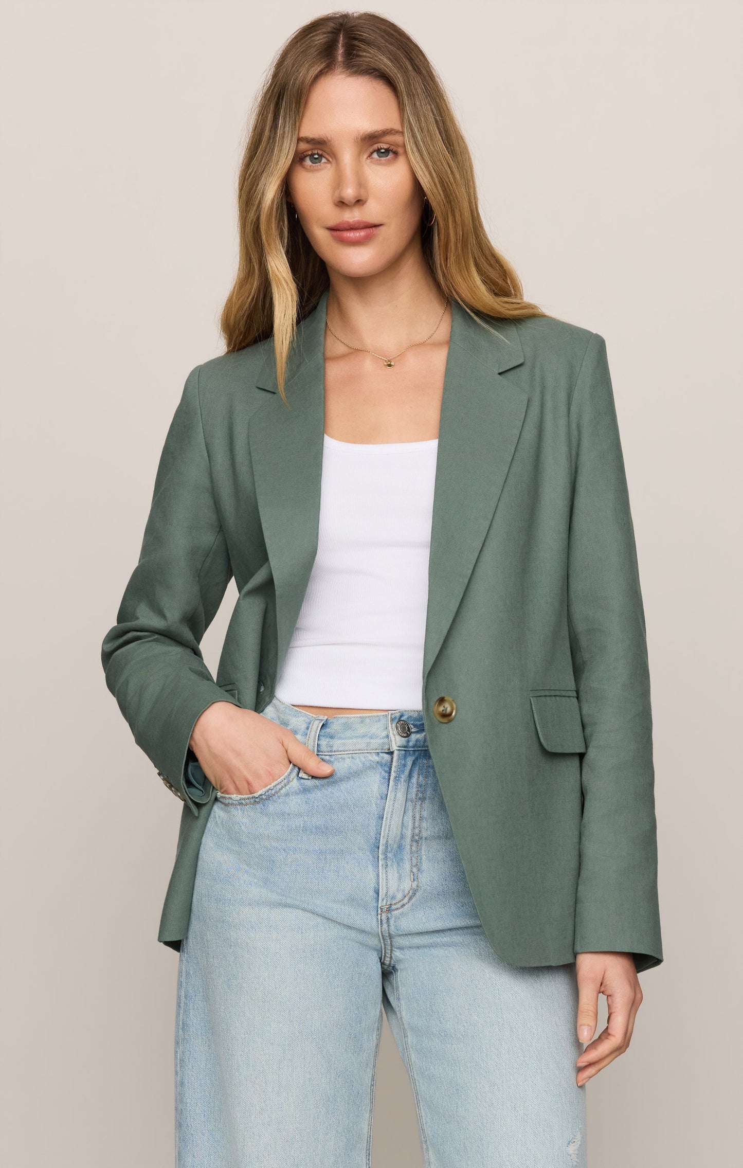 Evan Linen Blazer