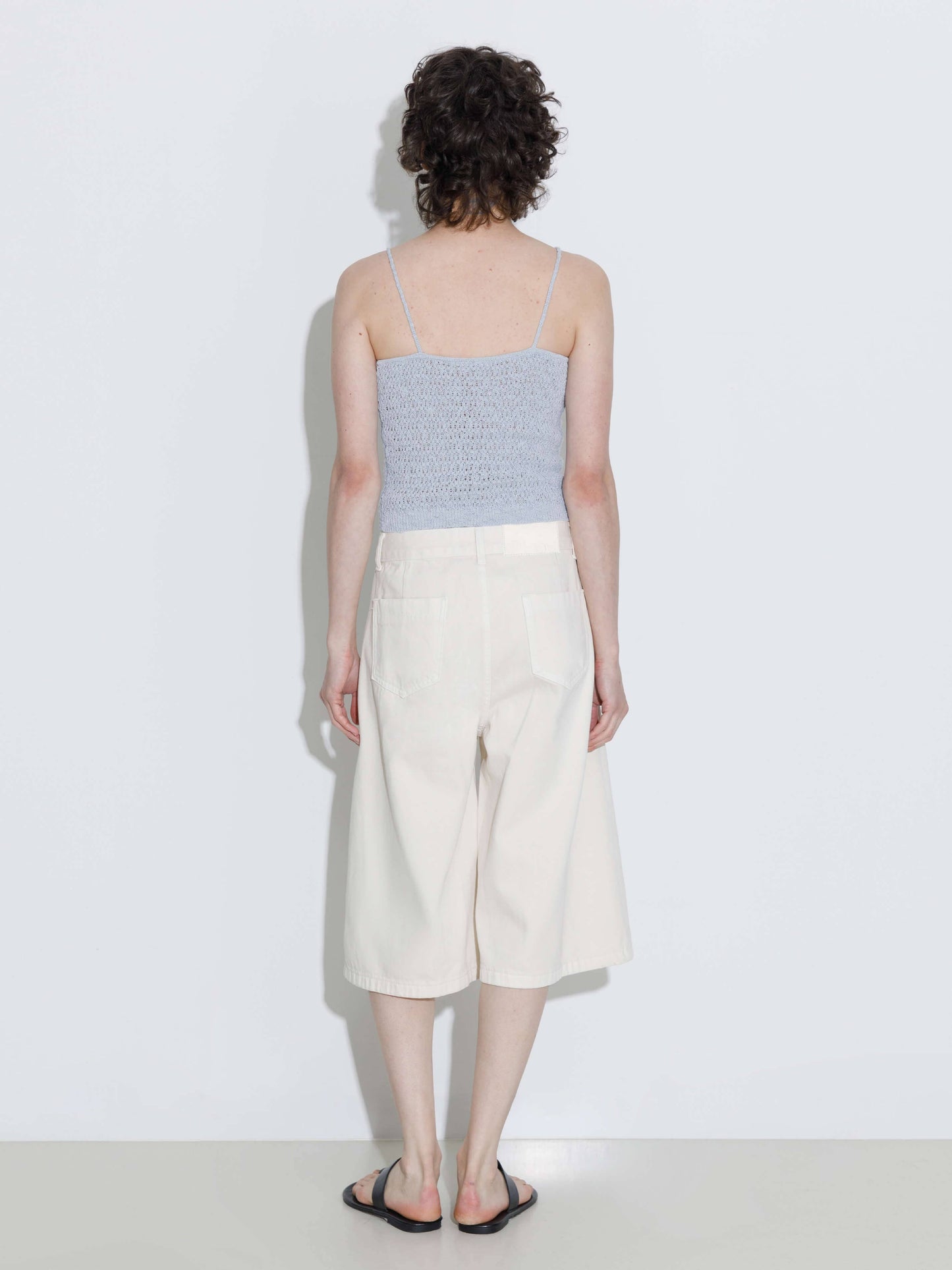 Loose Fit Knee-Length Denim Shorts