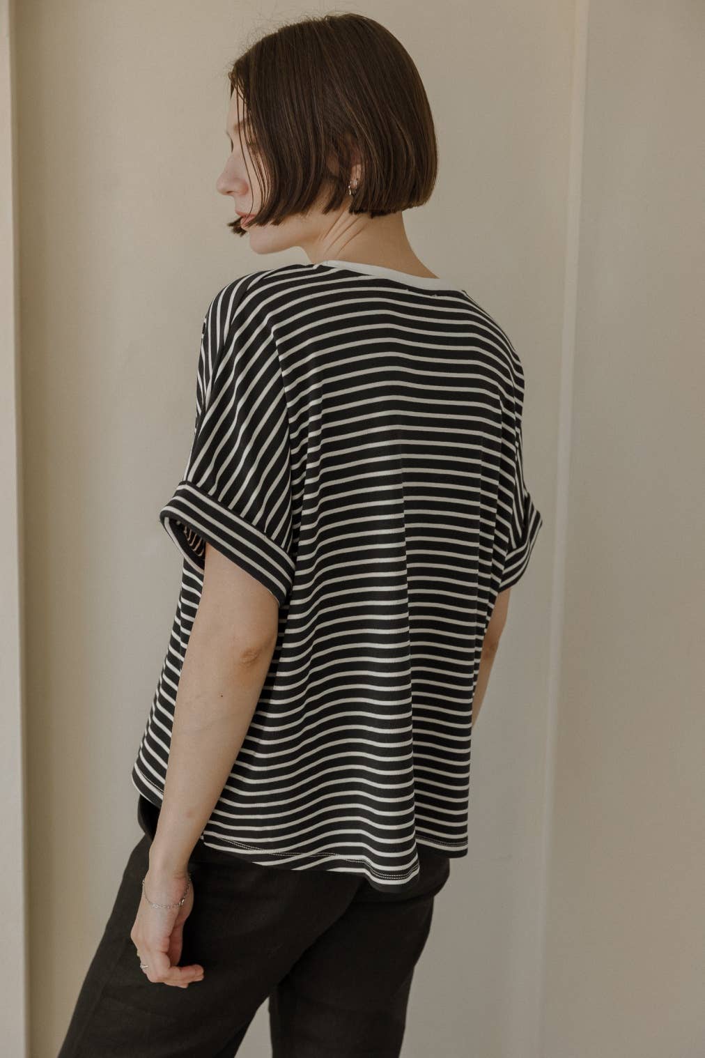 The Ruthie Top | Soft Striped Boxy Tee