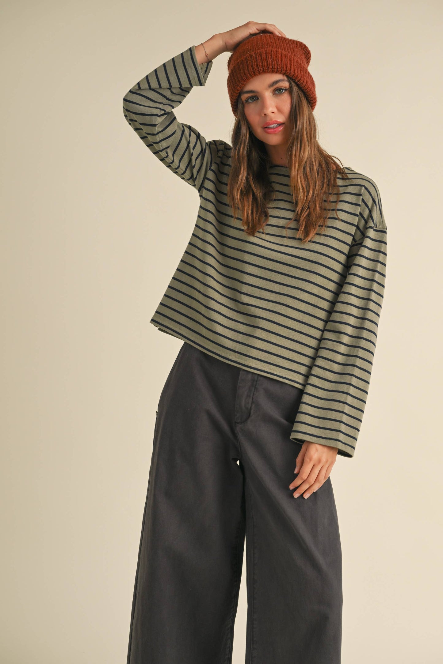 Monica Striped Long Sleeve Top