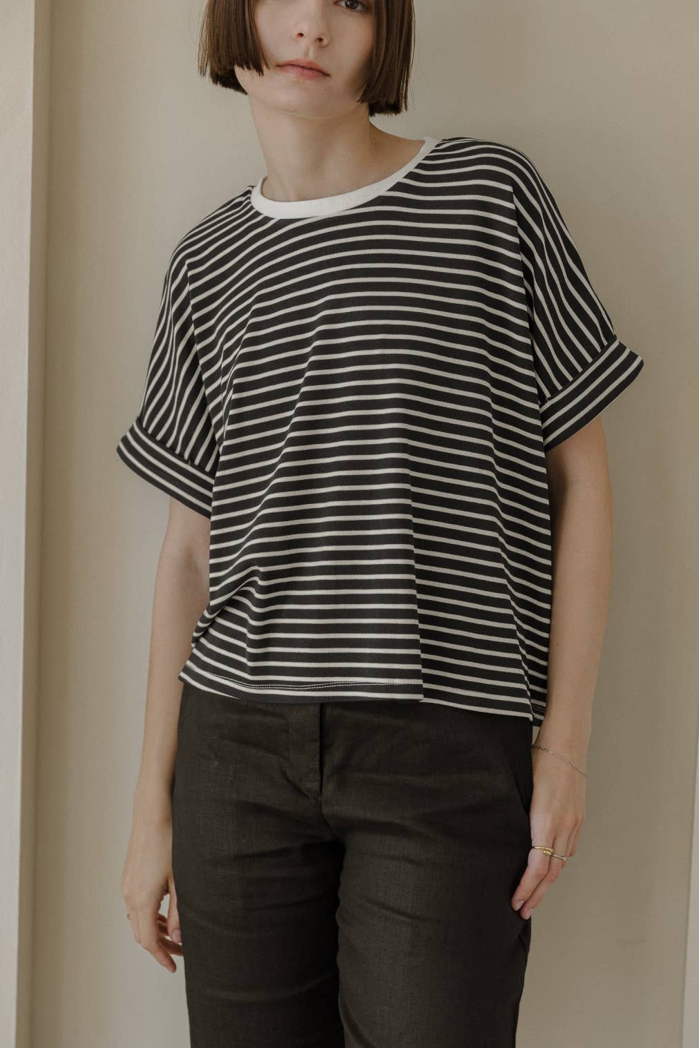 The Ruthie Top | Soft Striped Boxy Tee