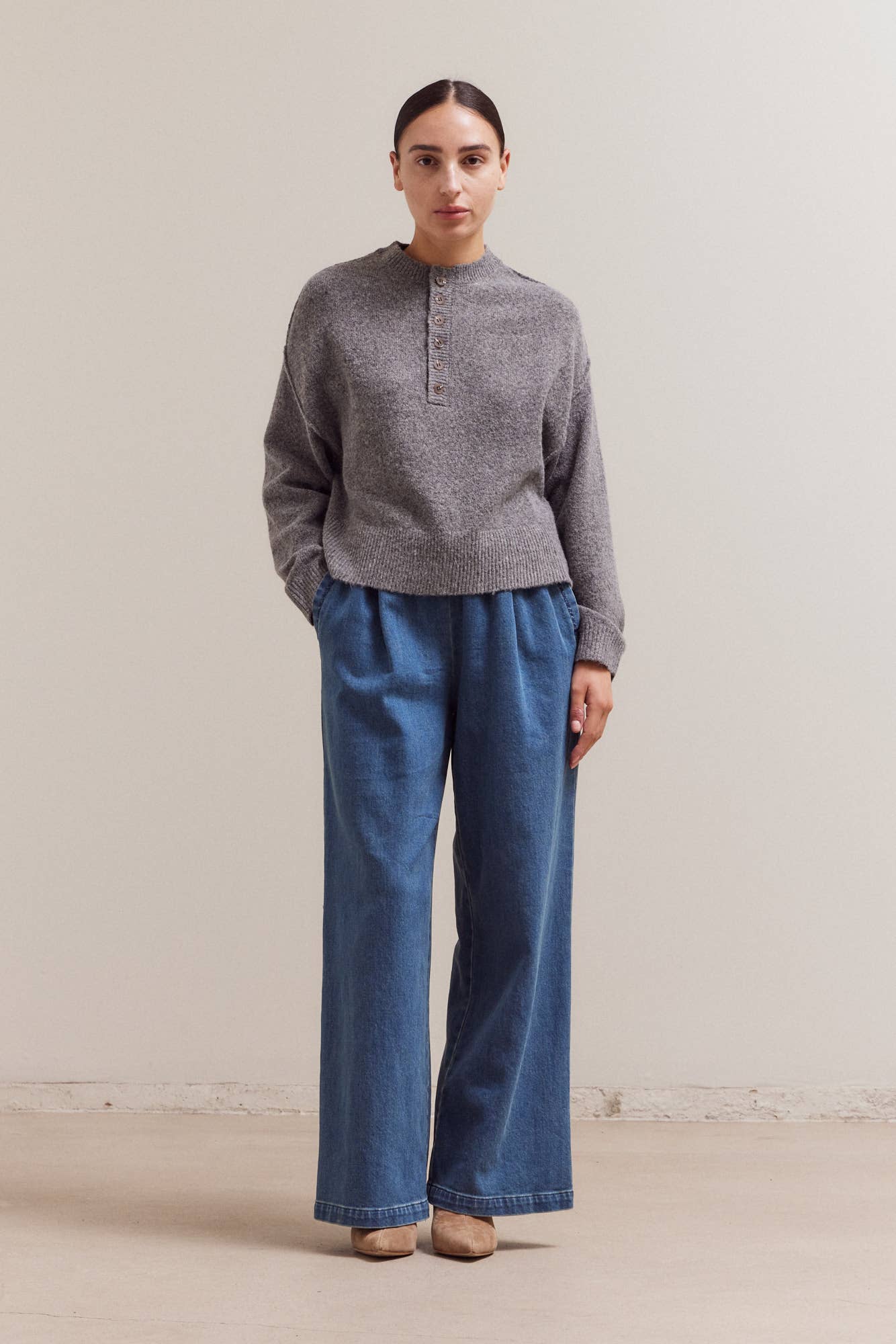 Evie Half Button Henley