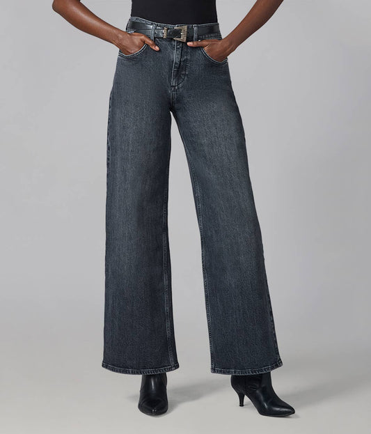 Grit Grey High Rise Wide Leg Jeans 32" Inseam