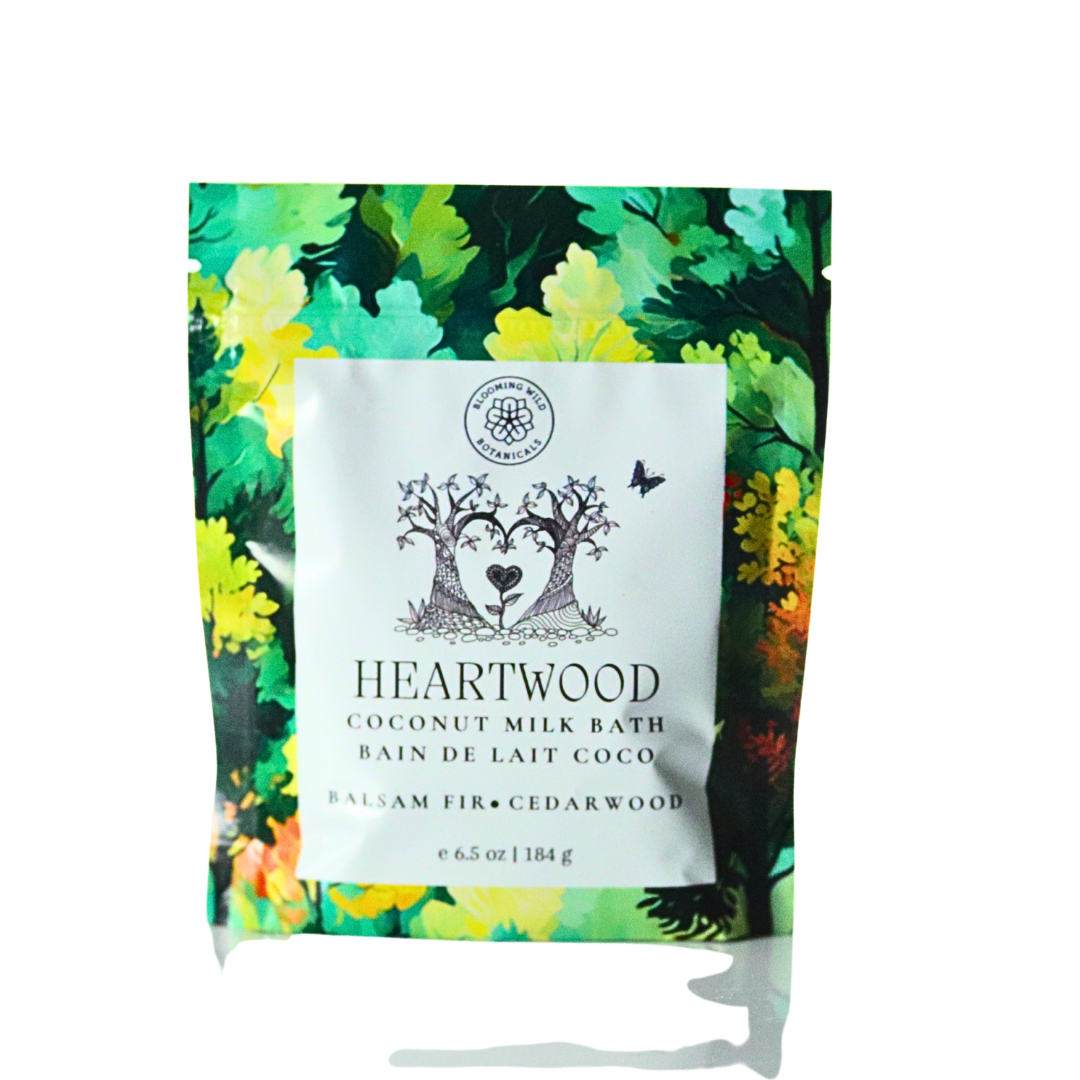 Heartwood Coconut Milk Bath Salt Sachet | Fir, Cedar, Orange