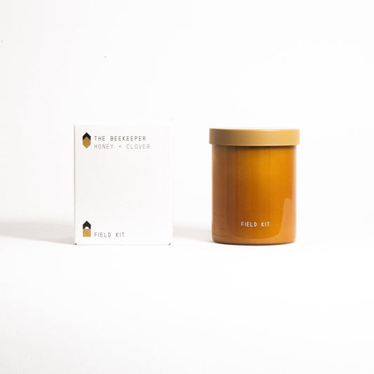 The Beekeeper - Honey + Clover - 8oz Glass Candle