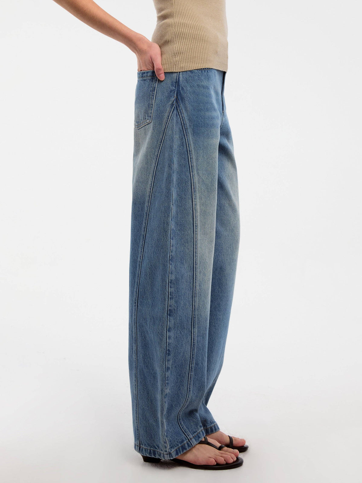 CUBIC Curved Ribbon Jeans