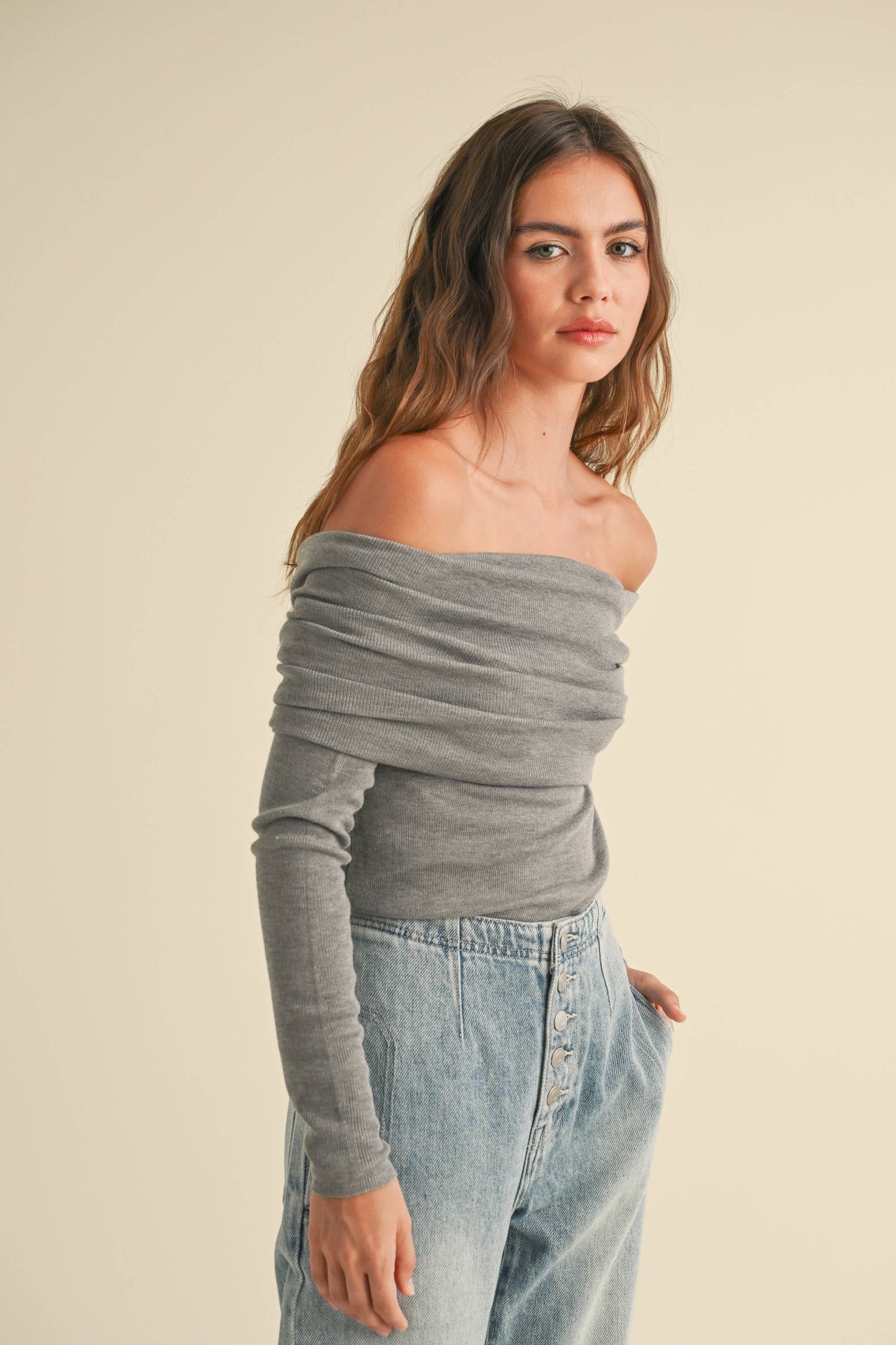 Off Shoulder Sweater