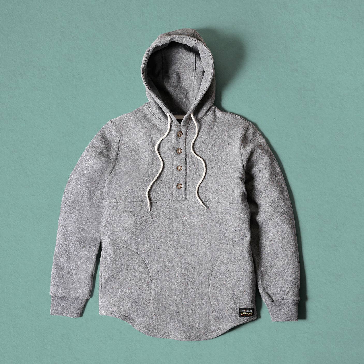 Camping Hoodie - Heather Grey Rainbow Speckle