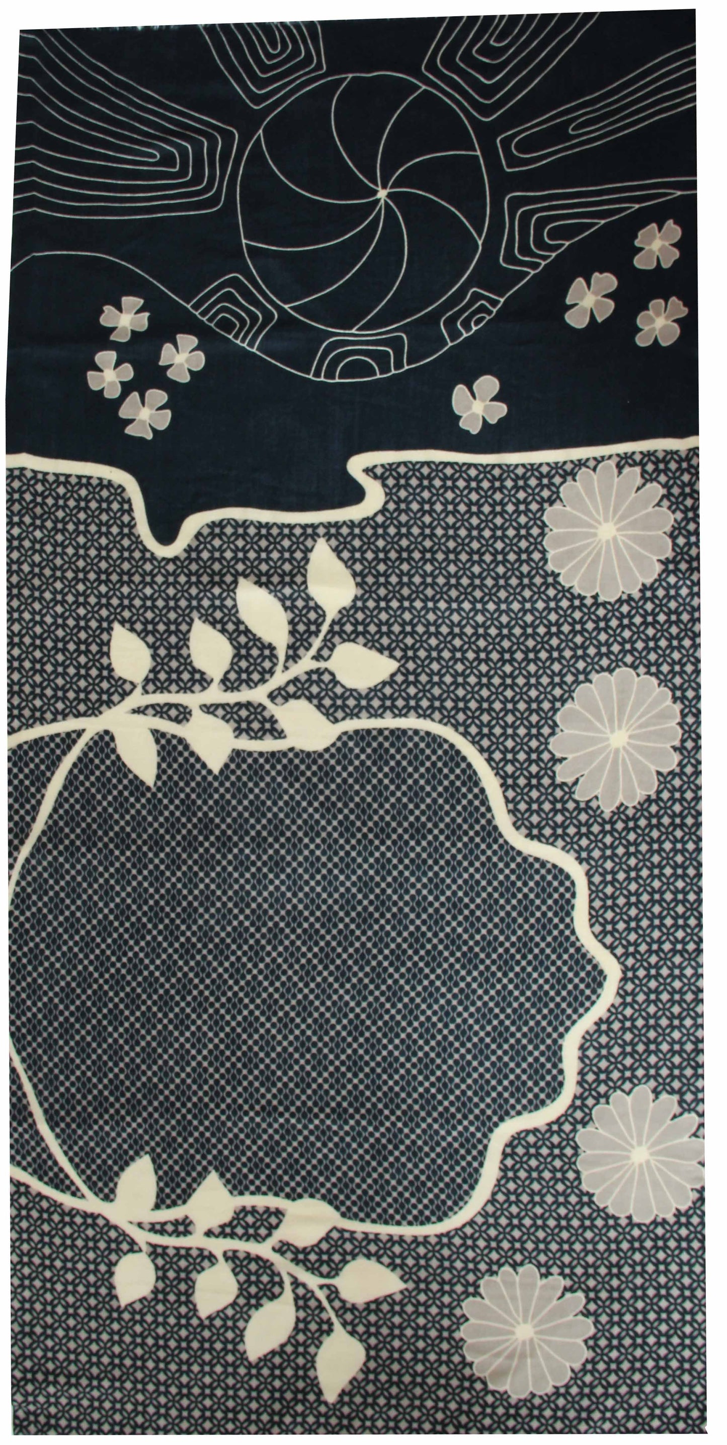 Navy Navy Origami XL Scarf
