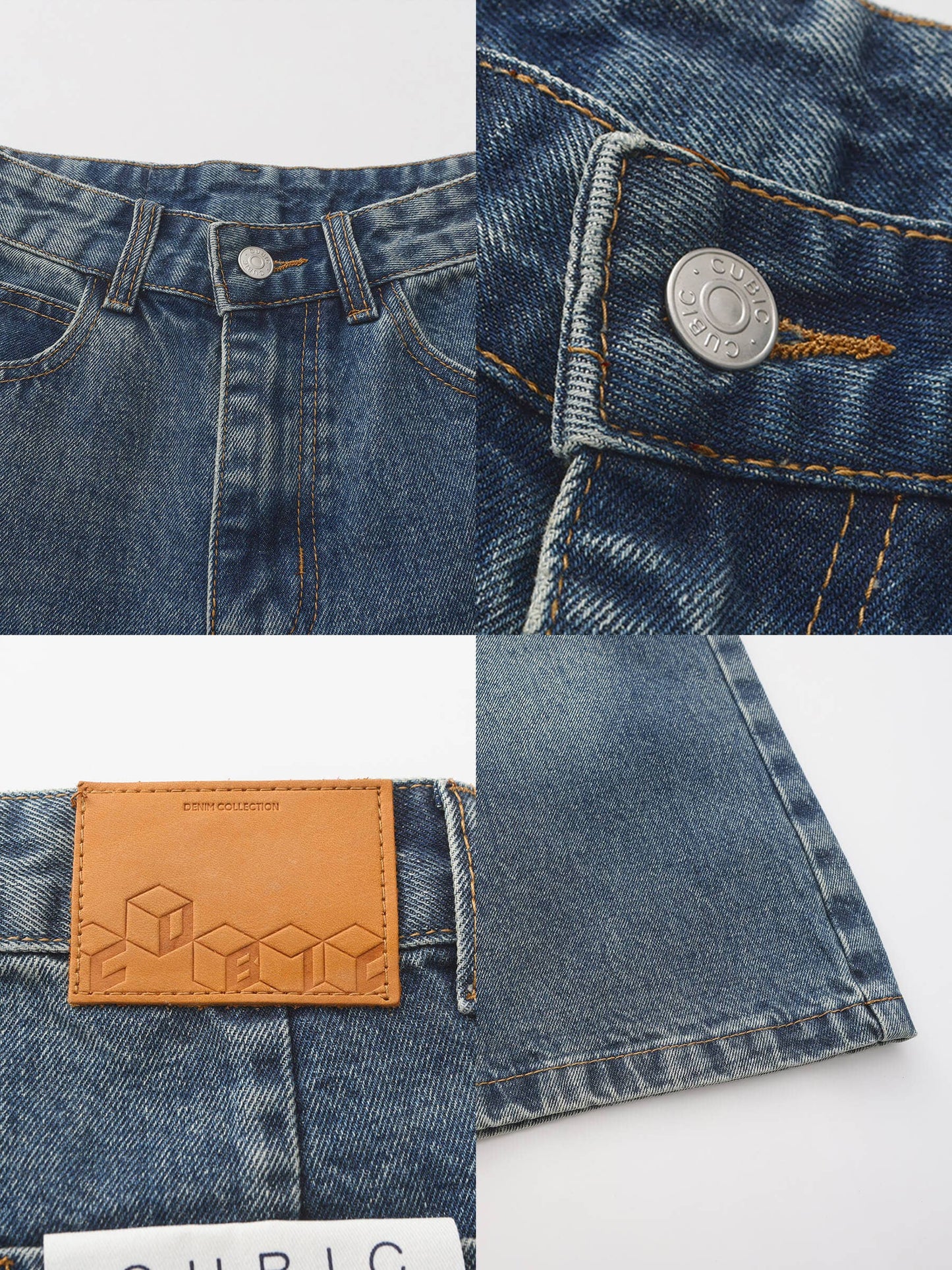 Loose Fit Knee-Length Denim Shorts