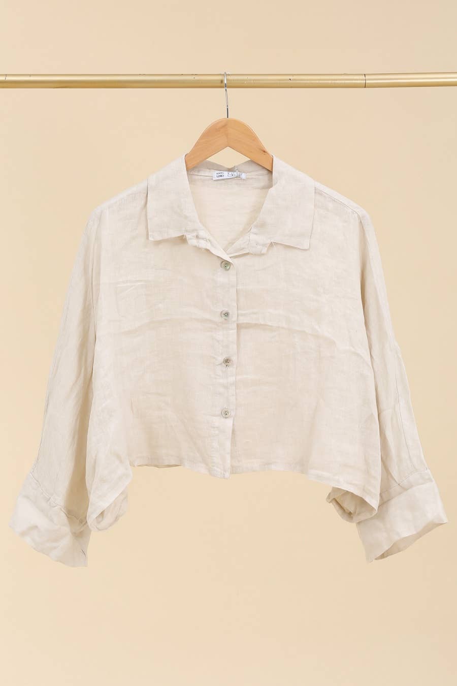 Imogen Cropped Linen Button Up