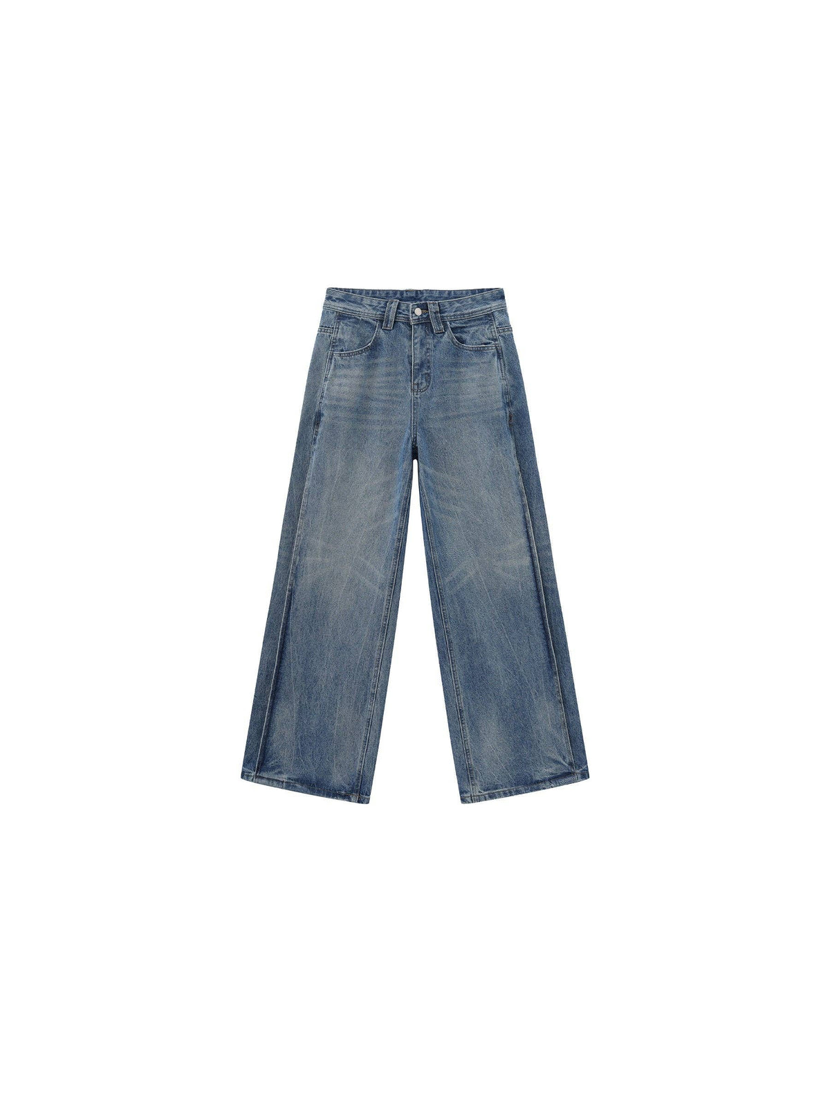 CUBIC Vintage Deconstructed Wide-Leg Jeans