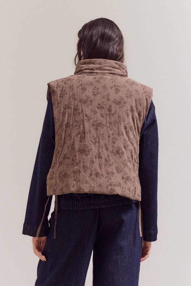 Sora Floral Padded Vest