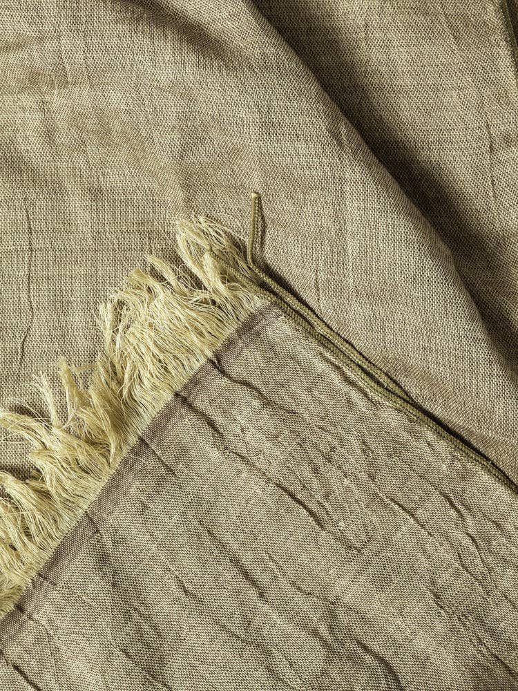 Haolu Cotton Wool Stole - Moss