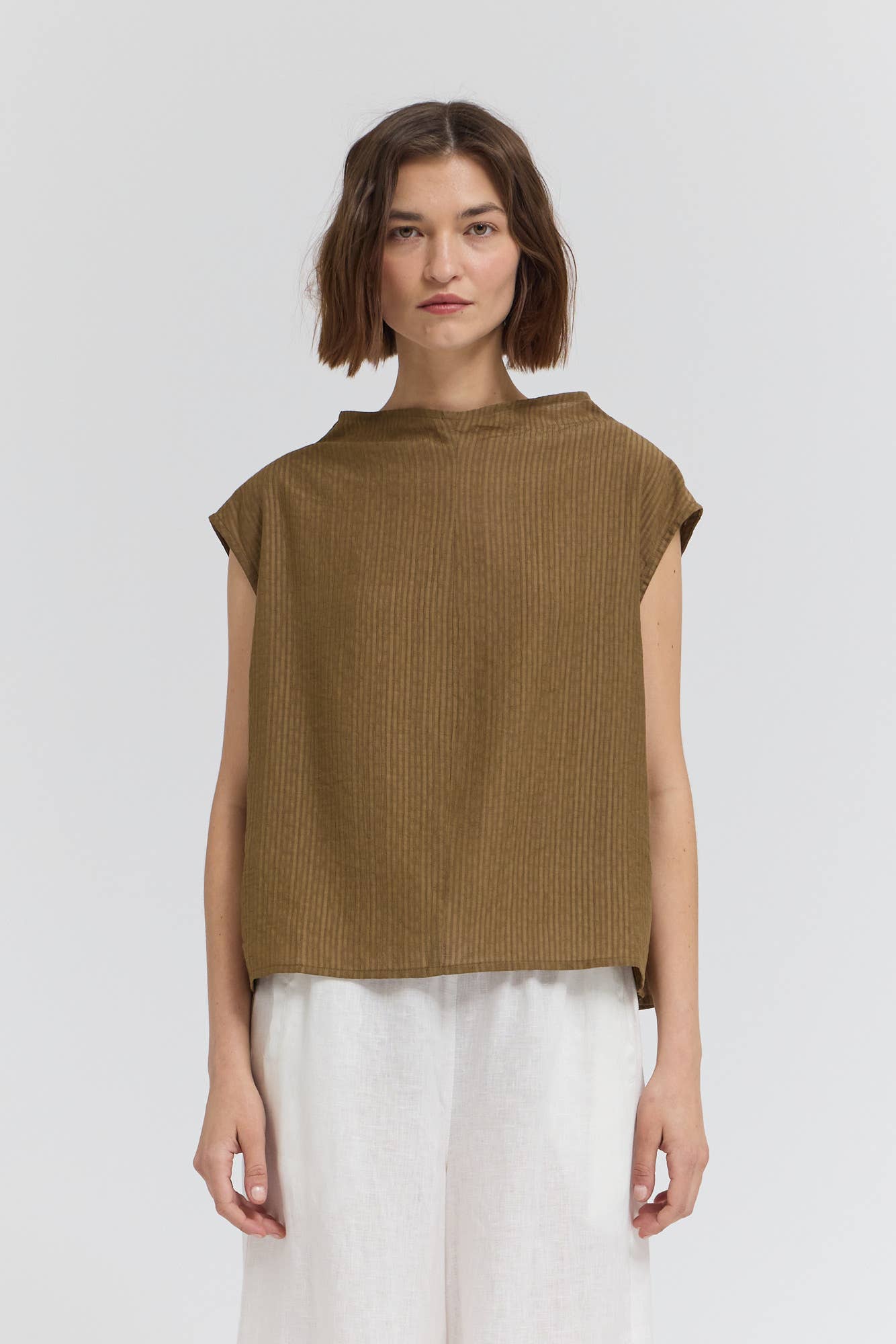 Saundra Mock Neck Loose Fit Top