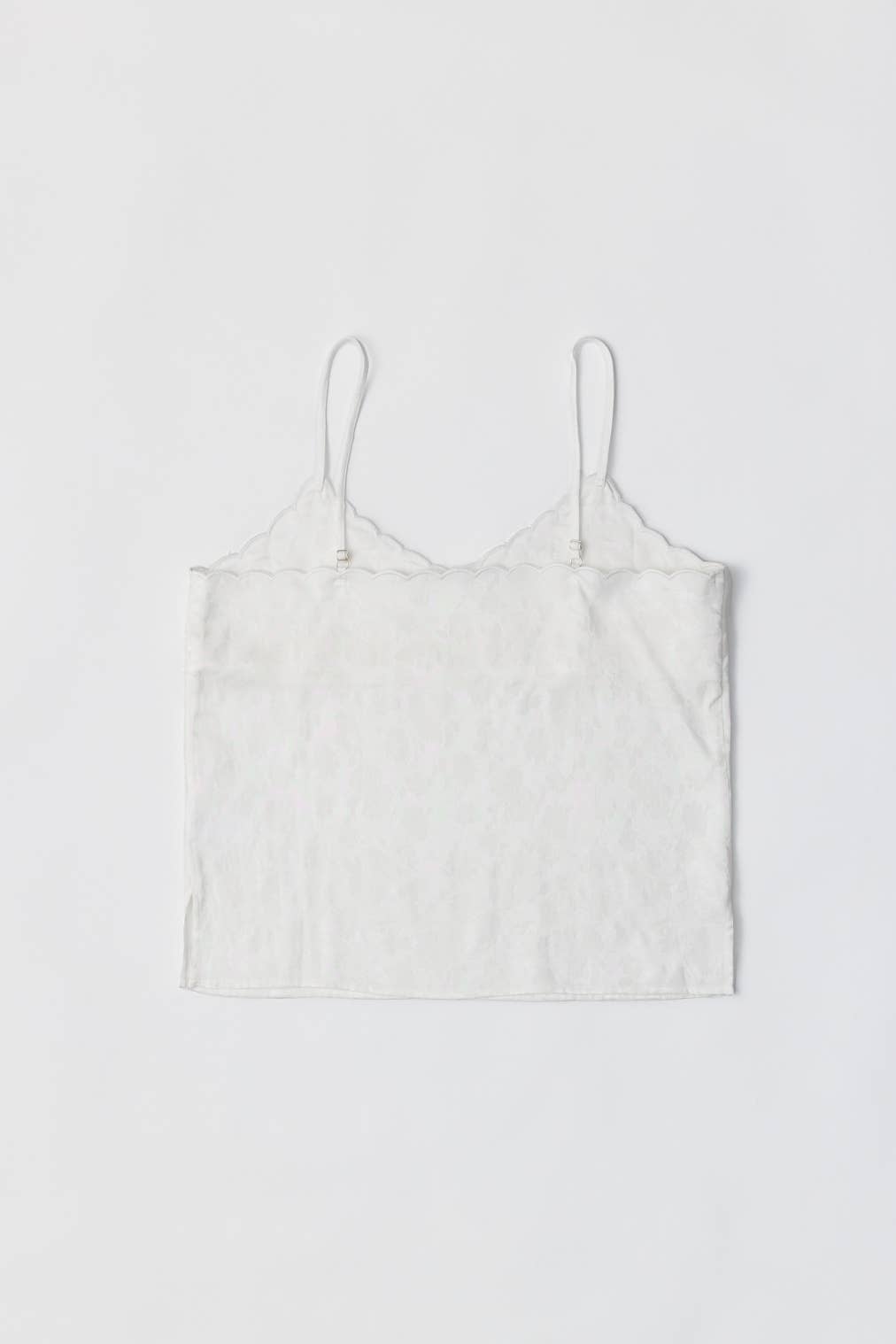 The Sylvia Top | Scalloped Edge Slip Tank