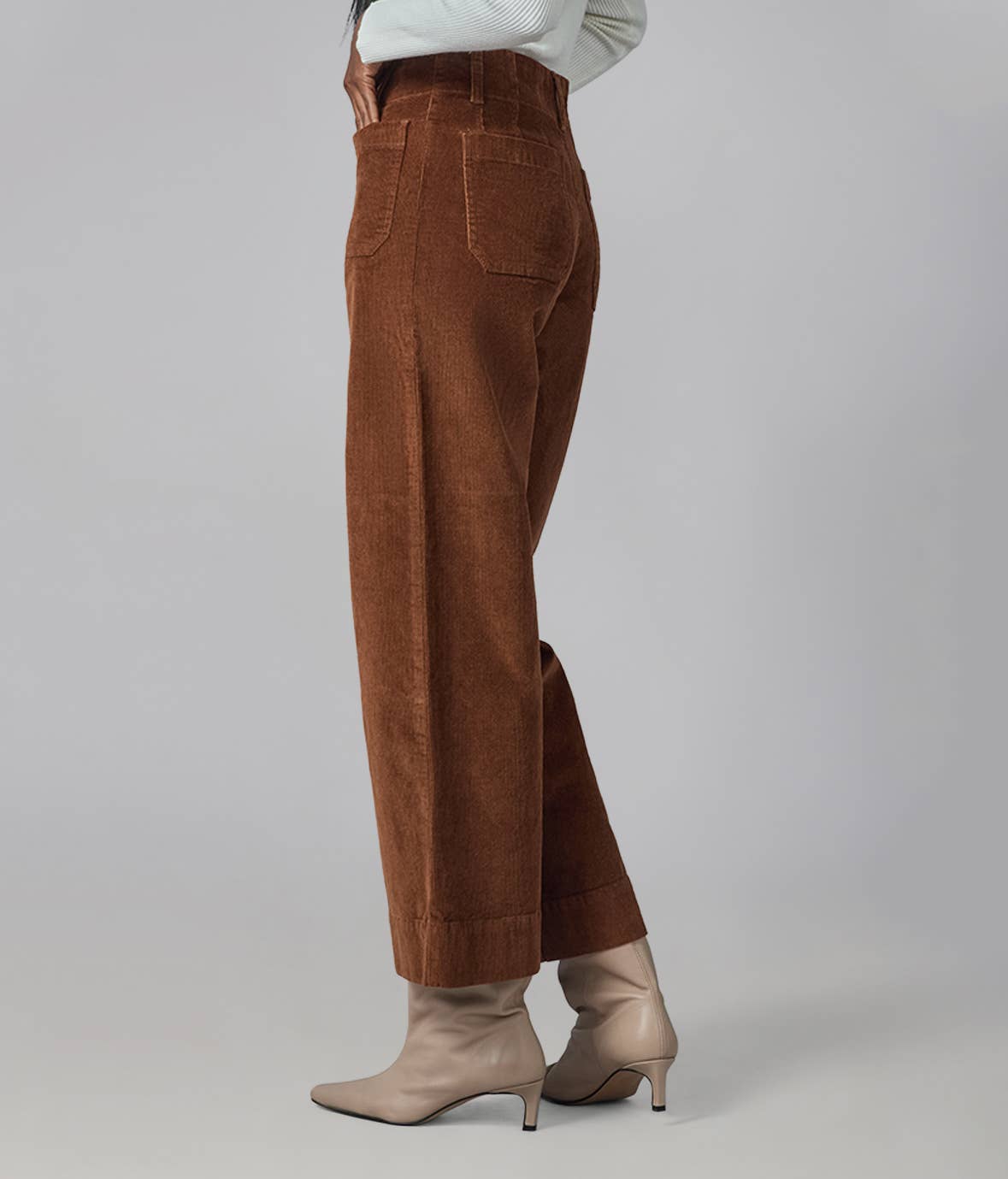 Blazed Brown High Rise Wide Leg Cord