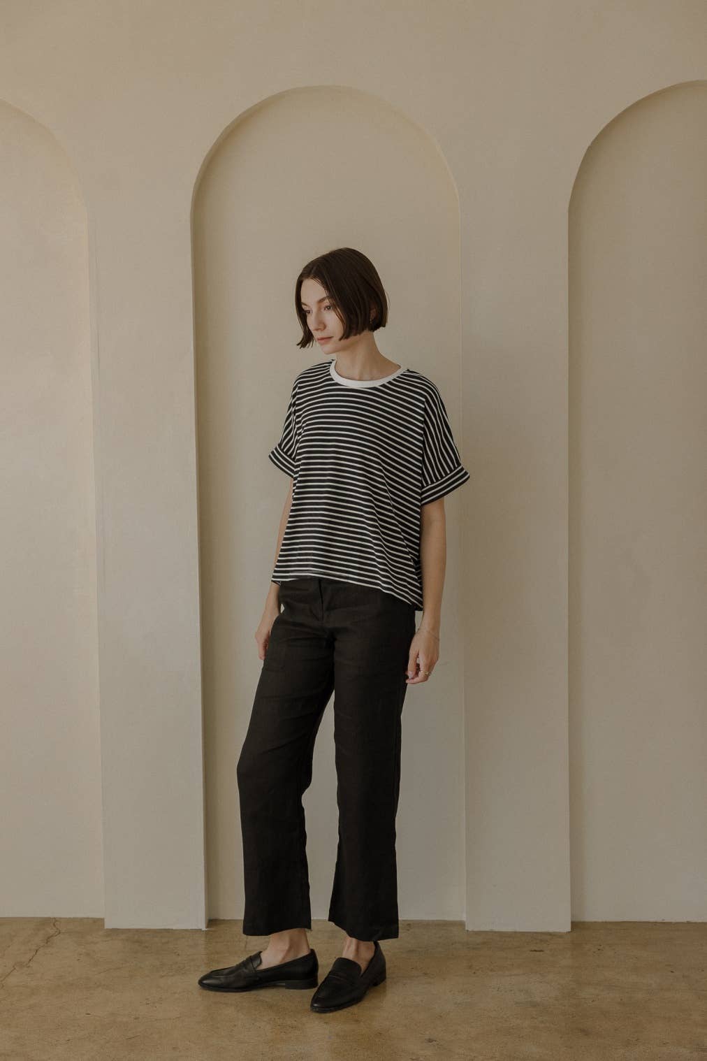 The Ruthie Top | Soft Striped Boxy Tee