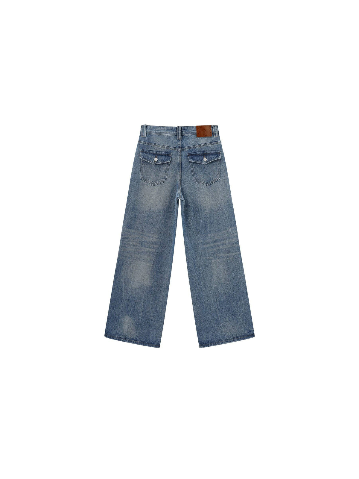 CUBIC Vintage Deconstructed Wide-Leg Jeans