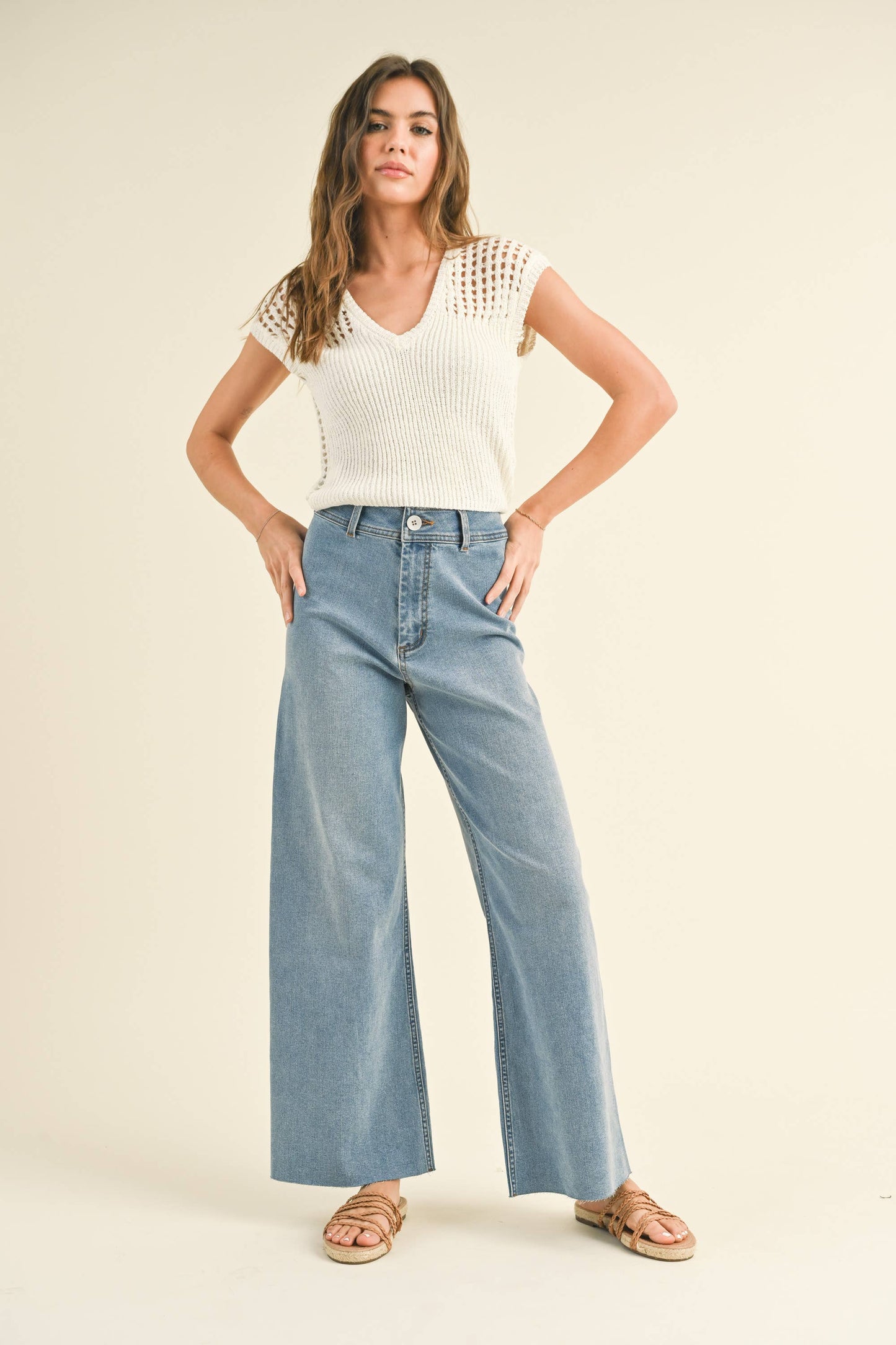 Ashton Straight Wide Leg Jean