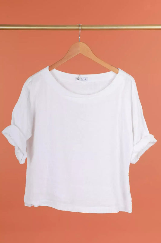 Faith Round Neck Linen Top