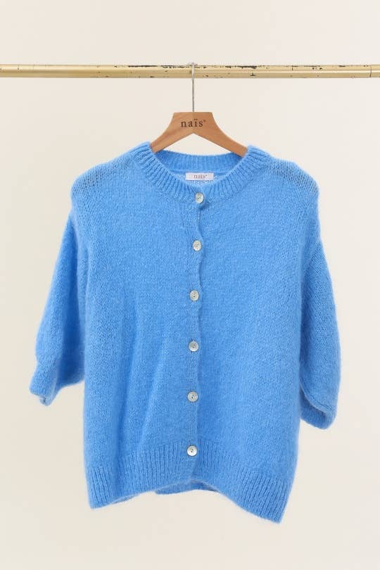 Eliza Mohair and Wool Short Sleeved Cardigan