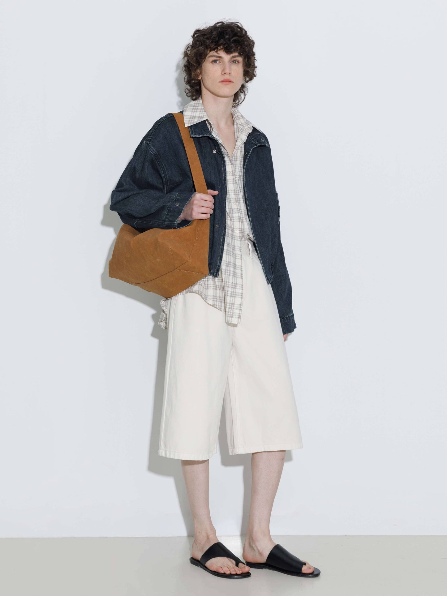 Funnel Neck Denim Jacket