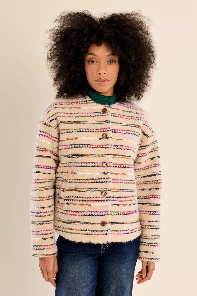 Josie Striped Buttondown Jacket