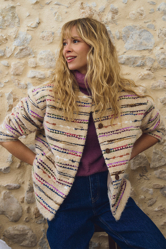 Josie Striped Buttondown Jacket