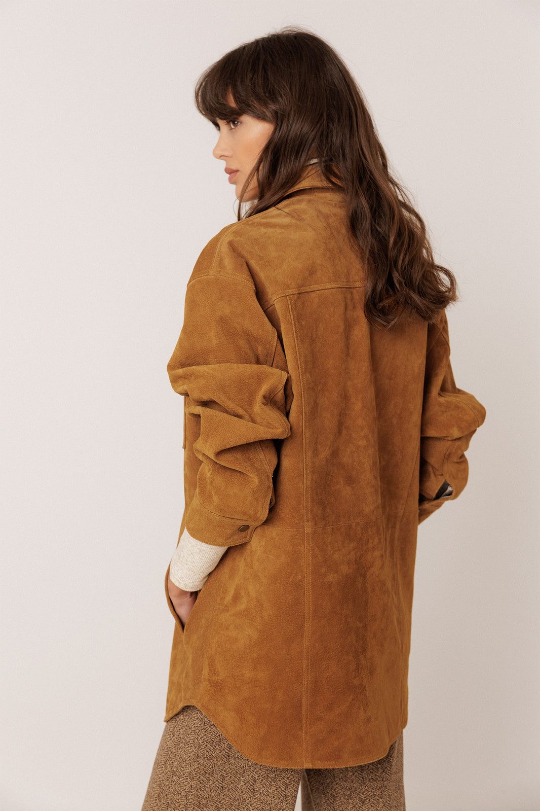 Sienna Leather Pocket Parka