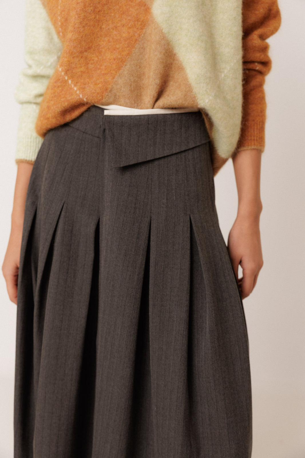 Sarah Pleated Crossover Skirt