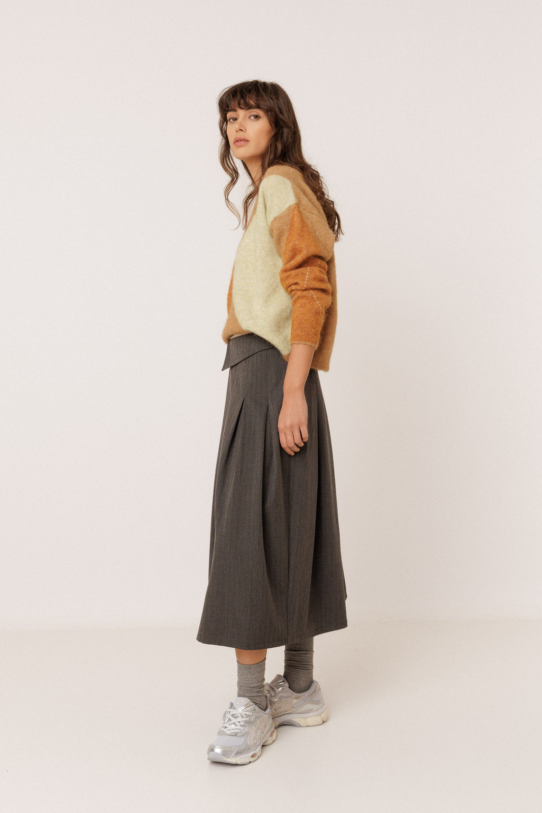Sarah Pleated Crossover Skirt