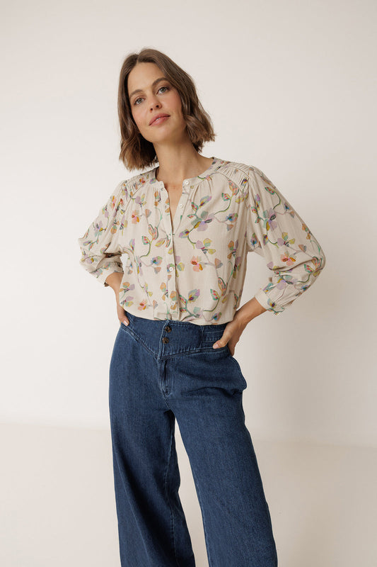 Iris Floral Print Blouse