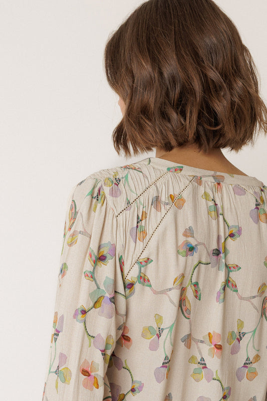 Iris Floral Print Blouse
