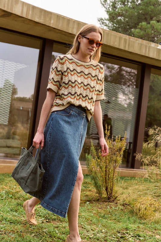 Beatrice Denim Wrap Skirt