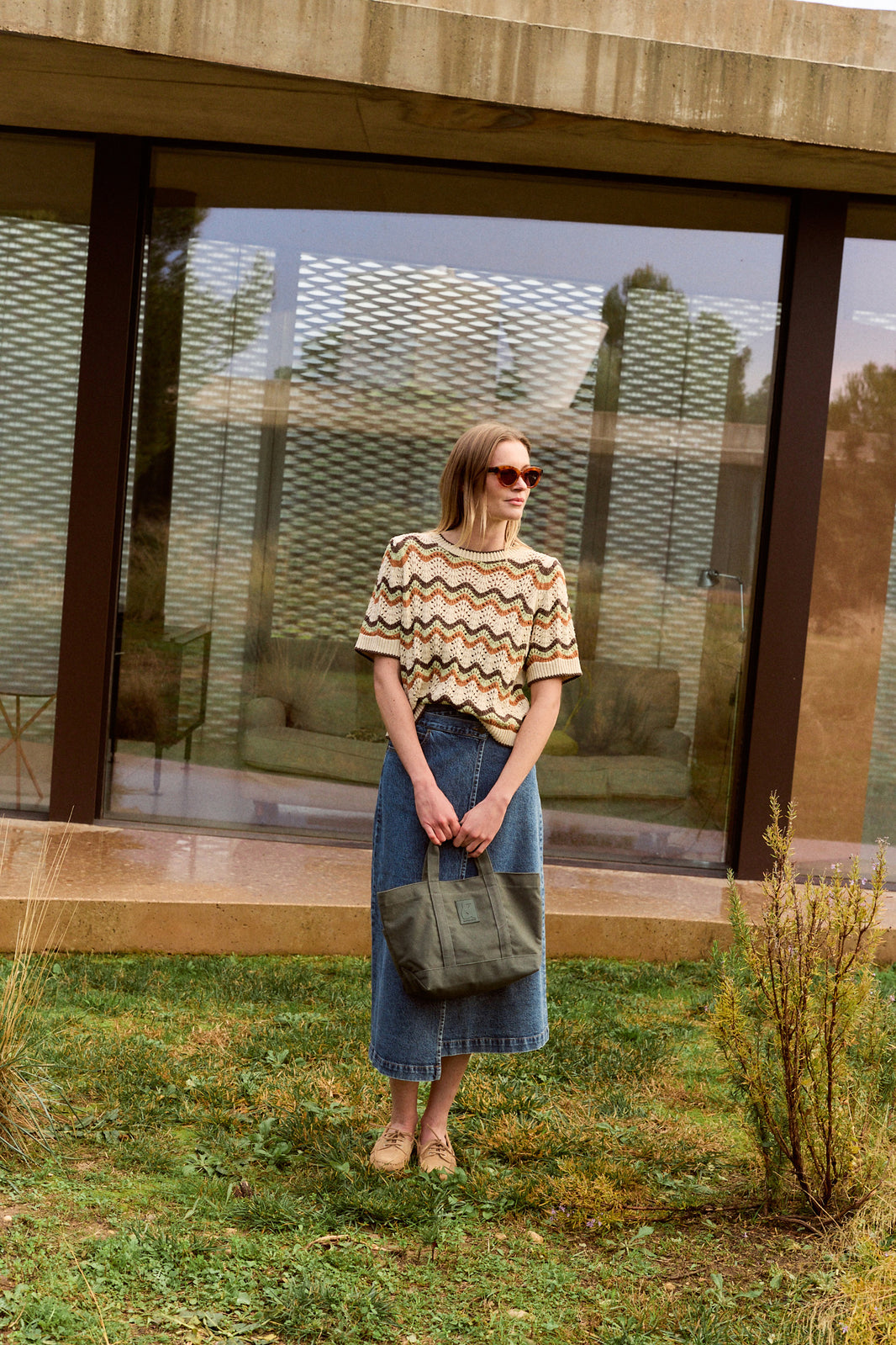 Beatrice Denim Wrap Skirt