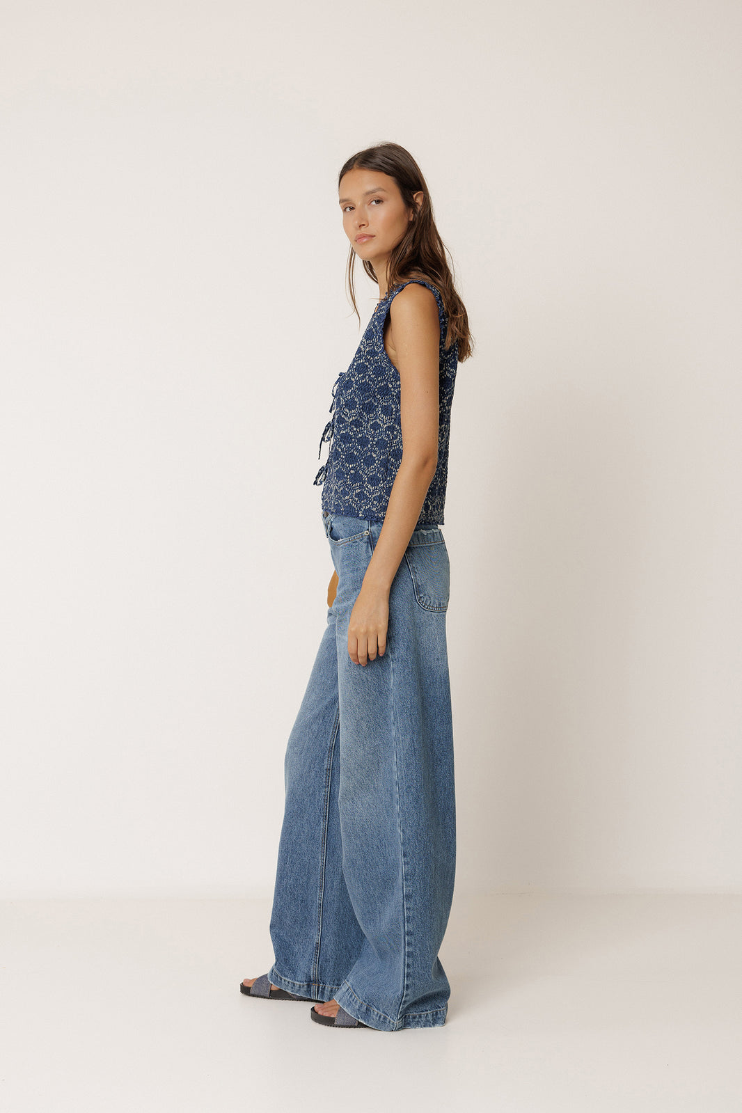 Nadine Tie Front Vest
