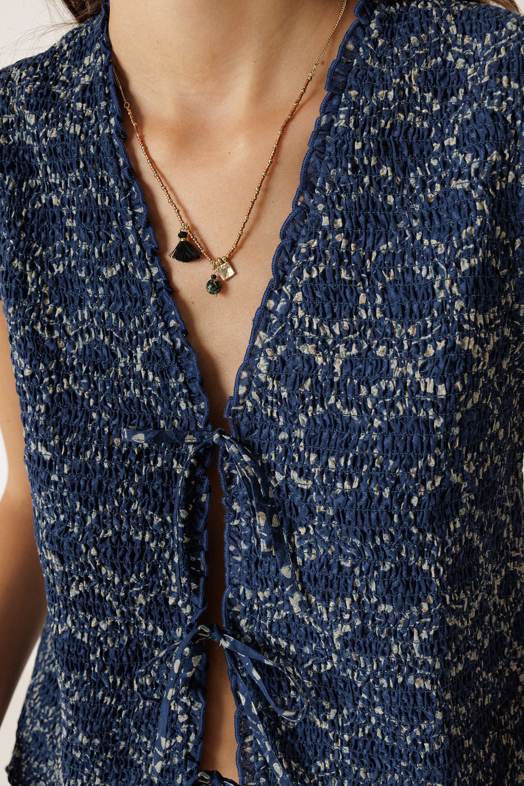 Nadine Tie Front Vest